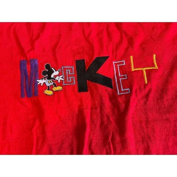 Vintage Mickey & Co Disney Mickey Embroidered Shirt Single Stitch One Size  USA - Picture 3 of 7